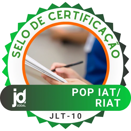 Selo de certificação do RIAT, código JLT-10