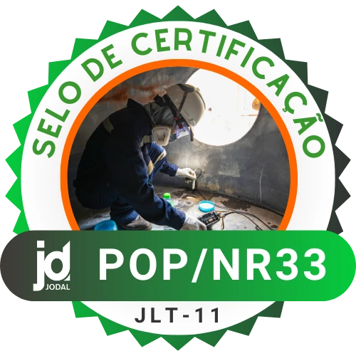 Selo de certificação do POP NR 33, código JLT-11