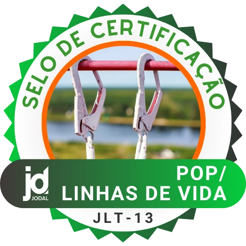Selo de certificação do POP de linhas de vida, código JLT-13