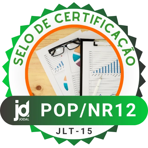 Selo de certificação do POP NR 12, código JLT-15