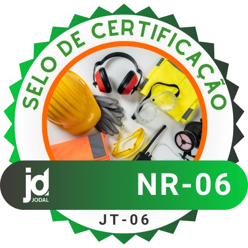 Selo de certificação NR 06, código JT-06