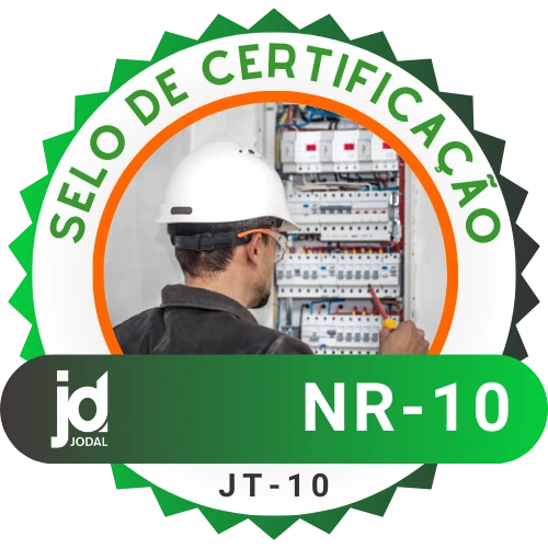 Selo de certificação NR 10, código JT-10