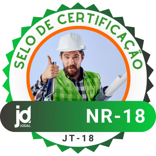 Selo de certificação NR 18, código JT-18